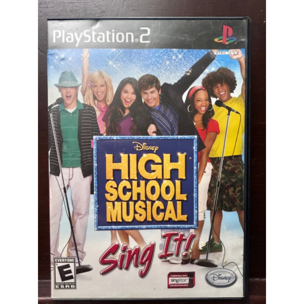 Disney High School Musical Sing It! Sony PlayStation 2 PS2 Game with Manual